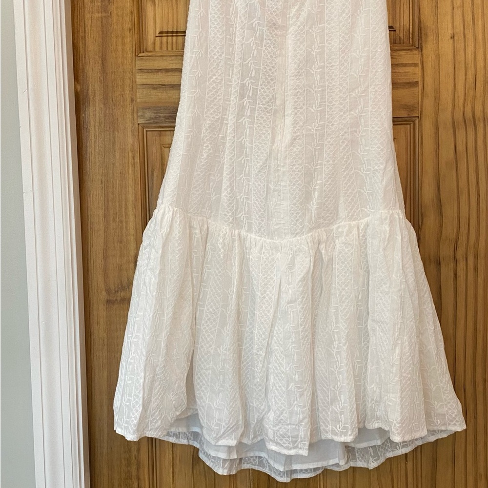 RIHOAS White Eyelet Mini Dress Duo - Spaghetti Strap & Button-Front Styles - Picture 3 of 4